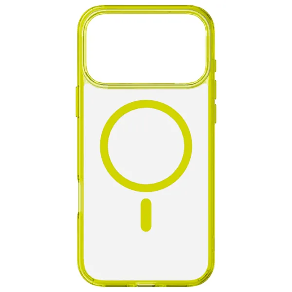 Husă pentru smartphone Apple iPhone 17 Pro Max Cellularline / MagSafe Back / TPU / Transparent Lime photo 2