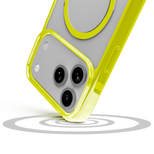 Husă pentru smartphone Apple iPhone 17 Pro Max Cellularline / MagSafe Back / TPU / Transparent Lime photo 4