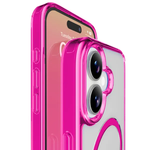 Husă pentru smartphone Apple iPhone 17  Cellularline / MagSafe Back / TPU / Transparent Pink photo 4