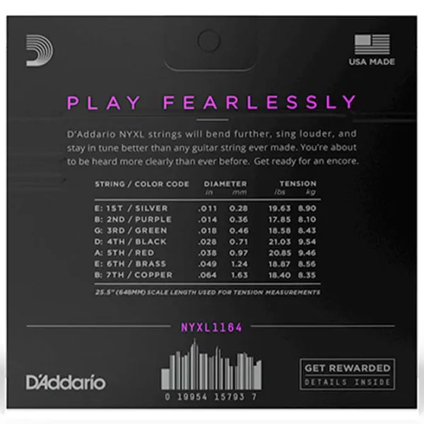 Струны D'Addario NYXL1164   / Cталь photo 2