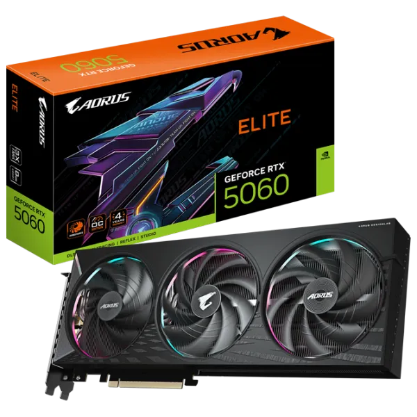 Видеокарта Gigabyte GeForce RTX 5060 Aorus ELITE PCI Express x16 5.0 / 8 ГБ photo 10
