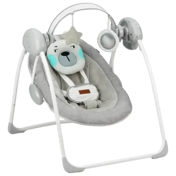 Leagăn pentru bebeluși MoMi Liss Baby Swing Bear (01280338) 9 kg/ Turquoise photo 1