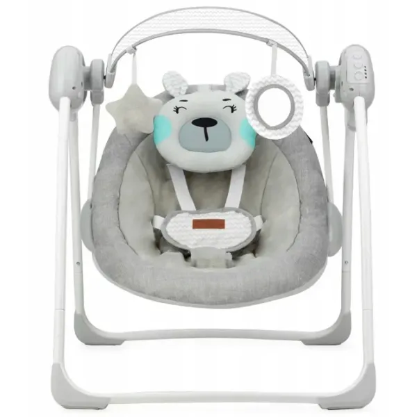 Leagăn pentru bebeluși MoMi Liss Baby Swing Bear (01280338) 9 kg/ Turquoise photo 6