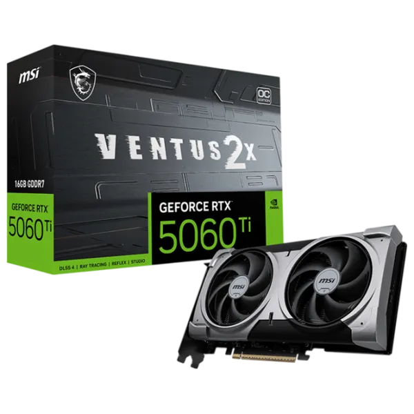 Видеокарта MSI GeForce RTX 5060 Ti VENTUS 2X OC PLUS PCI Express x16 5.0 / 16 ГБ photo 2