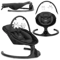 Leagăn pentru bebeluși MoMi Lami (BULE00038) 9 kg/ Black photo 9