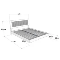 Кровать Mobicasa Atena 160 x 200 см / Дерево / Белый photo 5