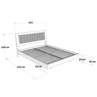 Кровать Mobicasa Atena 160 x 200 см / Дерево / Орех photo 8