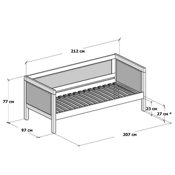 Pat Mobicasa Elsa 90 x 200 cm / Lemn / White photo 7 Pat Mobicasa Elsa 90 x 200 cm / Lemn / White photo 7