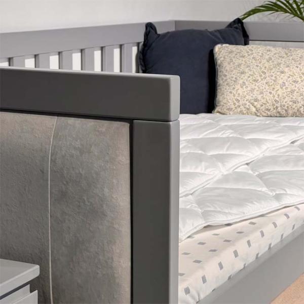 Кровать Mobicasa Anna 90 x 200 см / Дерево / Серый photo 4 Кровать Mobicasa Anna 90 x 200 см / Дерево / Серый photo 4