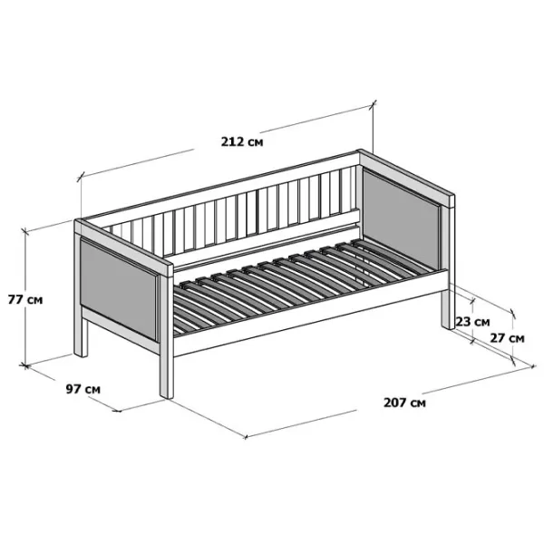 Кровать Mobicasa Anna 90 x 200 см / Дерево / Белый photo 8 Кровать Mobicasa Anna 90 x 200 см / Дерево / Белый photo 8