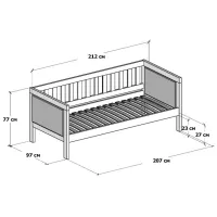 Кровать Mobicasa Anna 90 x 200 см / Дерево / Белый photo 8