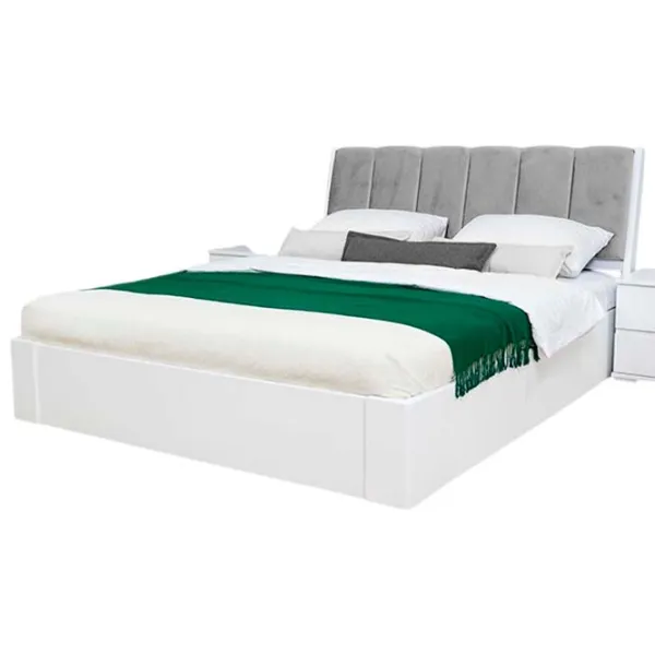 Pat Mobicasa Malmo 160 x 200 cm / Lemn / White photo 1 Pat Mobicasa Malmo 160 x 200 cm / Lemn / White photo 1