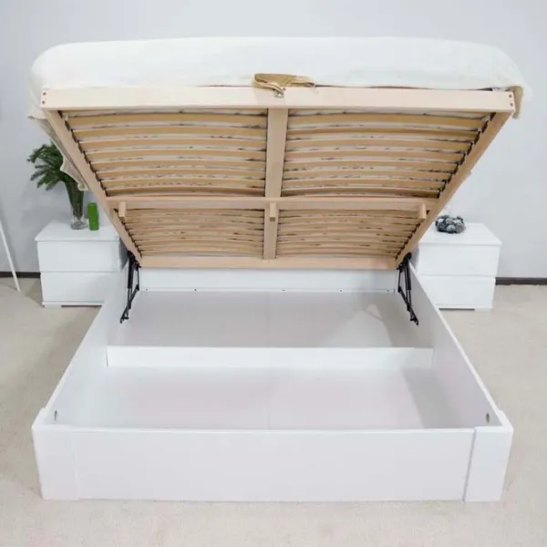 Pat Mobicasa Malmo 160 x 200 cm / Lemn / White photo 2 Pat Mobicasa Malmo 160 x 200 cm / Lemn / White photo 2