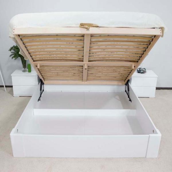 Pat Mobicasa Malmo 160 x 200 cm / Lemn / White photo 2 Pat Mobicasa Malmo 160 x 200 cm / Lemn / White photo 2