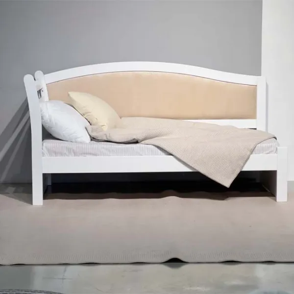 Pat Mobicasa Rapunzel 90 x 200 cm / Lemn / White photo 2 Pat Mobicasa Rapunzel 90 x 200 cm / Lemn / White photo 2