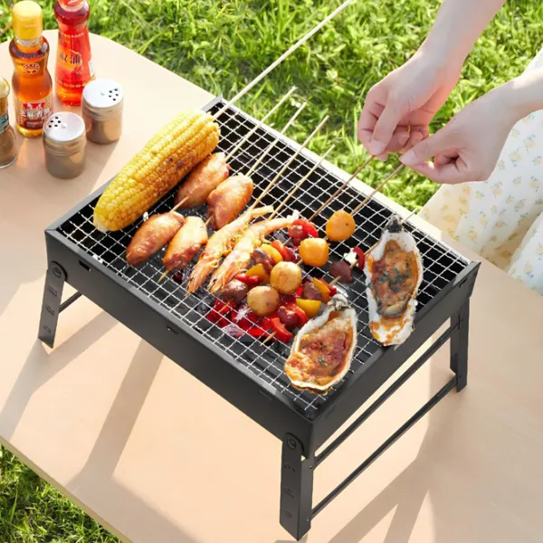 Grătar 4Life BBQ Grill AT95 Brichete, cărbuni / Portabil photo 7