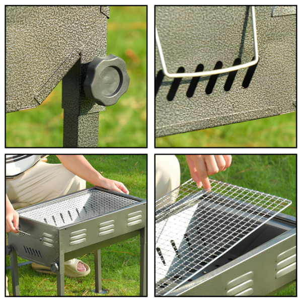 Мангал 4Life BBQ Grill AT96 Брикеты, уголь / Мобильный photo 5
