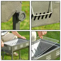 Мангал 4Life BBQ Grill AT96 Брикеты, уголь / Мобильный photo 5