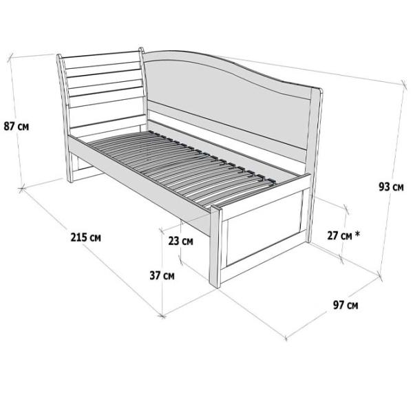 Pat Mobicasa Rapunzel 90 x 200 cm / Lemn / White photo 4 Pat Mobicasa Rapunzel 90 x 200 cm / Lemn / White photo 4