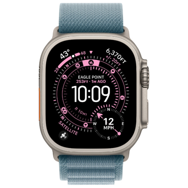 Ceas inteligent Apple Watch Ultra 3  1.98" / 49 mm / Natural Titanium - Light blue / MEWK4QI/A photo 3 Ceas inteligent Apple Watch Ultra 3  1.98" / 49 mm / Natural Titanium - Light blue / MEWK4QI/A photo 3