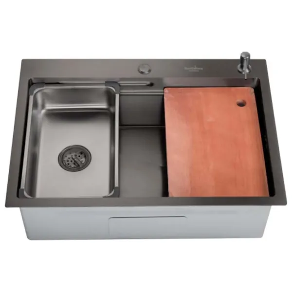 Chiuvetă SanDonna HD7050 70 x 50 / Oțel inoxidabil / Satin  photo 1