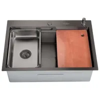 Chiuvetă SanDonna HD7050 70 x 50 / Oțel inoxidabil / Satin 