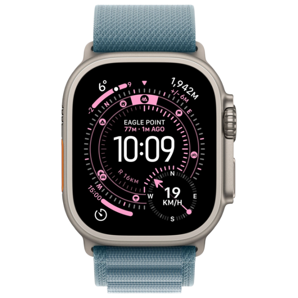 Ceas inteligent Apple Watch Ultra 3  1.98" / 49 mm / Natural Titanium - Light blue / MEWM4QI/A photo 2 Ceas inteligent Apple Watch Ultra 3  1.98" / 49 mm / Natural Titanium - Light blue / MEWM4QI/A photo 2