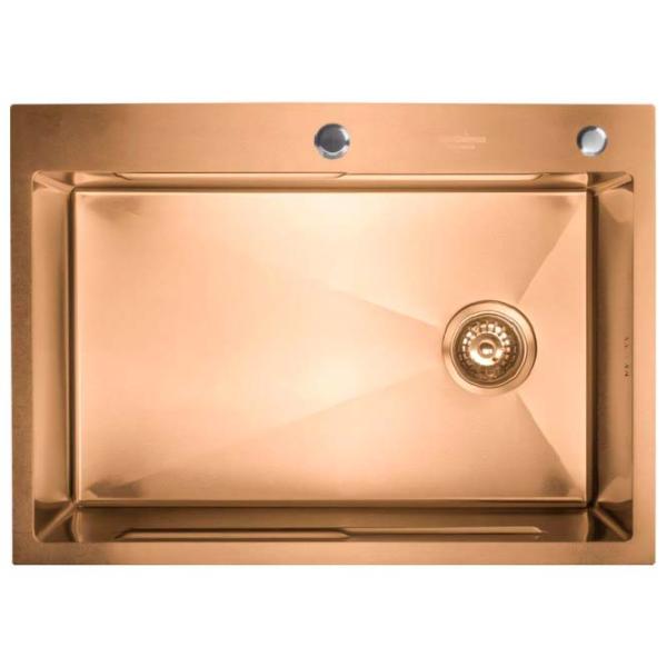 Chiuvetă SanDonna HD7050 70 x 50 / Oțel inoxidabil / Copper photo 1