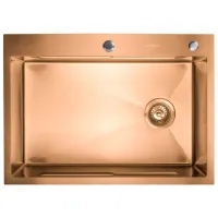 Chiuvetă SanDonna HD7050 70 x 50 / Oțel inoxidabil / Copper