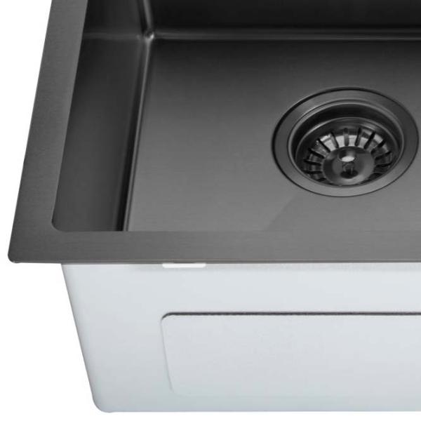 Chiuvetă SanDonna HD7850 double 78 x 50 / Oțel inoxidabil / Black photo 3