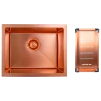 Chiuvetă SanDonna HD5040 50 x 40 / Oțel inoxidabil / Copper