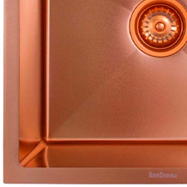 Chiuvetă SanDonna HD5040 50 x 40 / Oțel inoxidabil / Copper photo 3