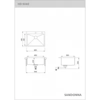 Chiuvetă SanDonna HD5040 50 x 40 / Oțel inoxidabil / Copper photo 5