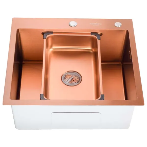 Chiuvetă SanDonna HD5550 55 x 50 / Oțel inoxidabil / Copper photo 1