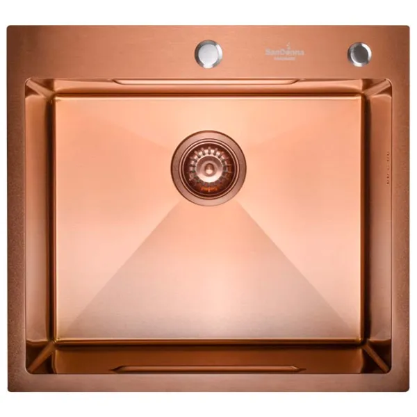 Chiuvetă SanDonna HD5550 55 x 50 / Oțel inoxidabil / Copper photo 2