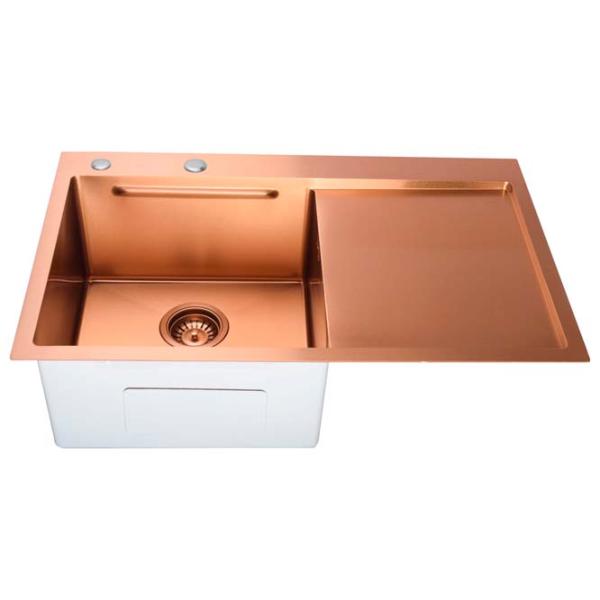 Chiuvetă SanDonna HD7850 78 x 50 / Oțel inoxidabil / Copper photo 2