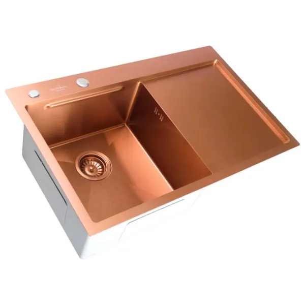 Chiuvetă SanDonna HD7850 78 x 50 / Oțel inoxidabil / Copper photo 3