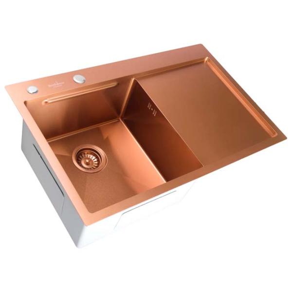 Chiuvetă SanDonna HD7850 78 x 50 / Oțel inoxidabil / Copper photo 3