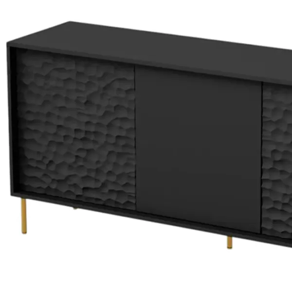 Тумбочки Halmar Bullet KM-1 73 x 155 x 41см / ЛДСП / Black photo 5