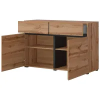 Тумбочки Helvetia Cross 2D2S 78.3 x 119.5 x 40см / ЛДСП / Brown photo 2