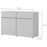 Тумбочки Helvetia Cross 2D2S 78.3 x 119.5 x 40см / ЛДСП / Brown photo 5