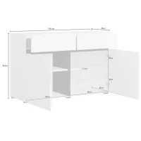 Тумбочки Helvetia Cross 2D2S 78.3 x 119.5 x 40см / ЛДСП / Brown photo 6