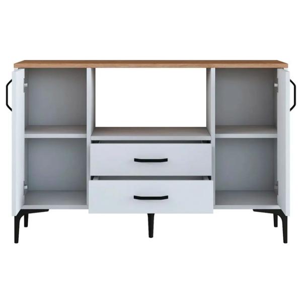 Noptiere Mirage Meble JE174 78.6 x 120 x 40 / PAL / White photo 1