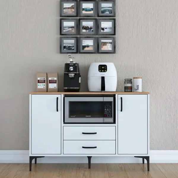 Noptiere Mirage Meble JE174 78.6 x 120 x 40 / PAL / White photo 2