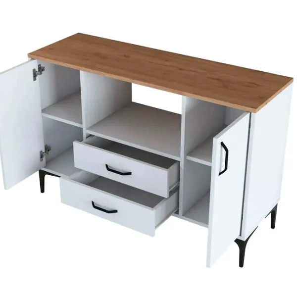 Noptiere Mirage Meble JE174 78.6 x 120 x 40 / PAL / White photo 4