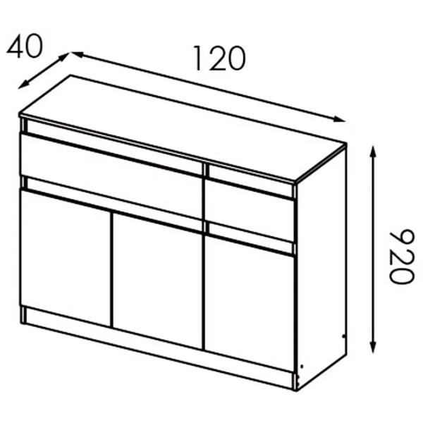 Тумбочки Modern Komfi 120 92 x 120 x 40см / ЛДСП / Craft Oak White photo 5