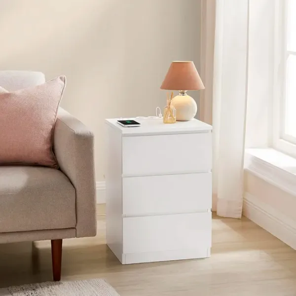 Noptiere Vasagle LET631W14 59 x x 35 / PAL / White photo 2