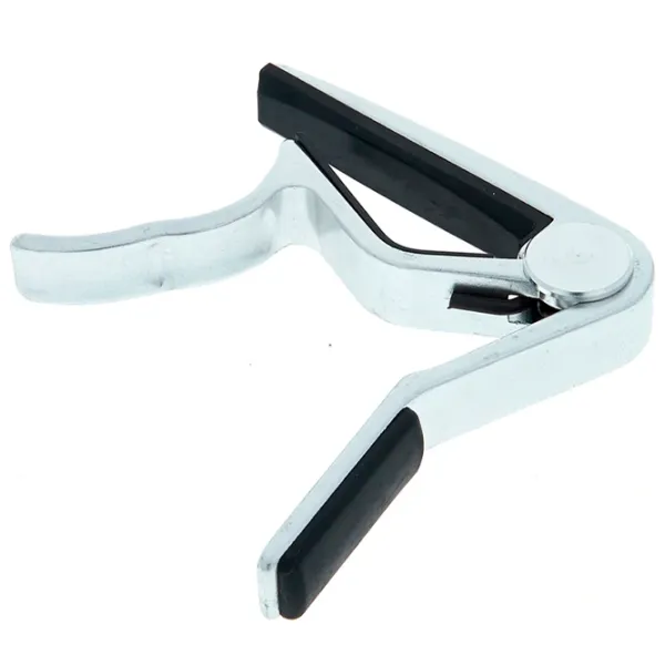 Гитарный каподастр Harley Benton HBCA-7D-A D-Style Capo A/E  Серебряный / Металл photo 1