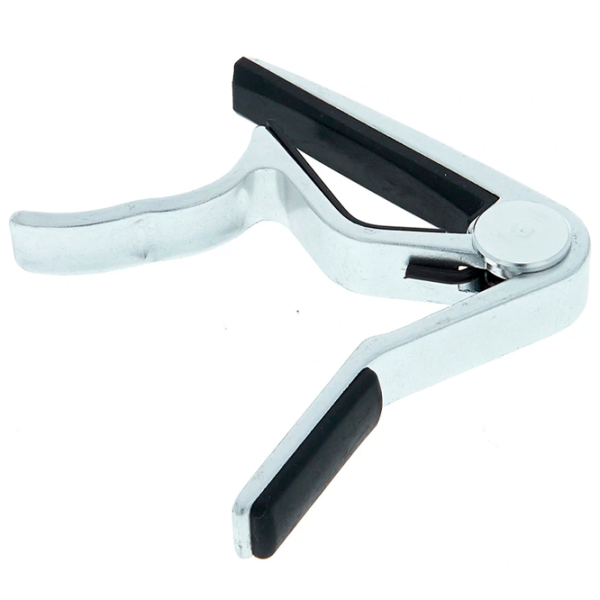 Гитарный каподастр Harley Benton HBCA-7D-A D-Style Capo A/E  Серебряный / Металл photo 1