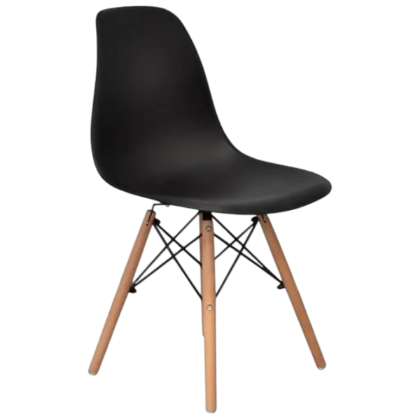 Set masă și scaune Evelin DT 432-1R Wo + 6 LC-021 Dreptunghiulară / PAL / Black photo 4